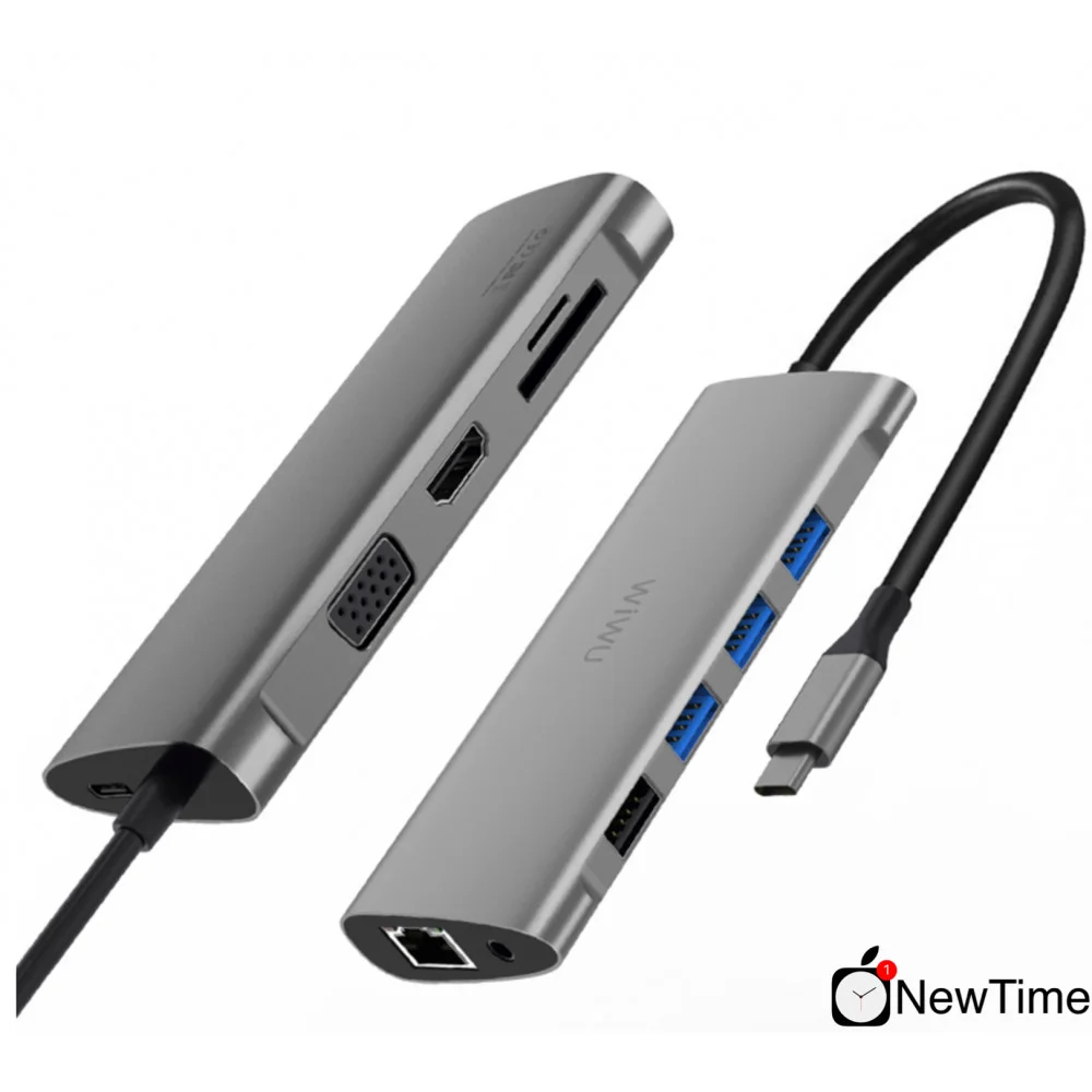 WiWU Alpha A11 11 in 1 USB-C Hub Silver
