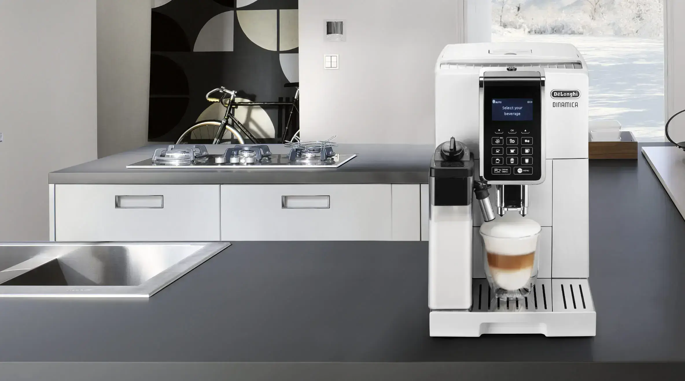 Кофемашина DeLonghi Dinamica ECAM 353.75 w