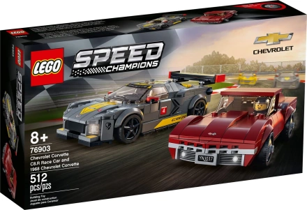 Блочный конструктор LEGO Speed Champions Chevrolet Corvette C8.R Race Car and 1968 Chevrolet (76903)