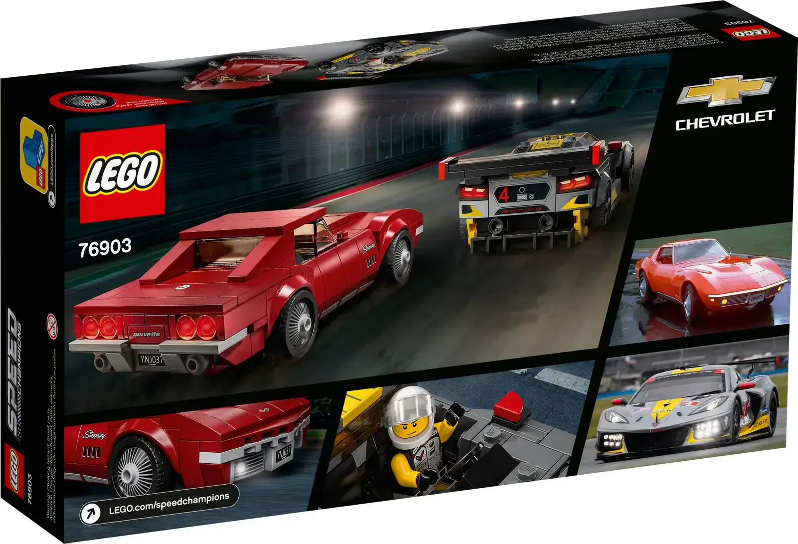 Блоковий конструктор LEGO Speed Champions Chevrolet Corvette C8.R Race Car and 1968 Chevrolet (76903)