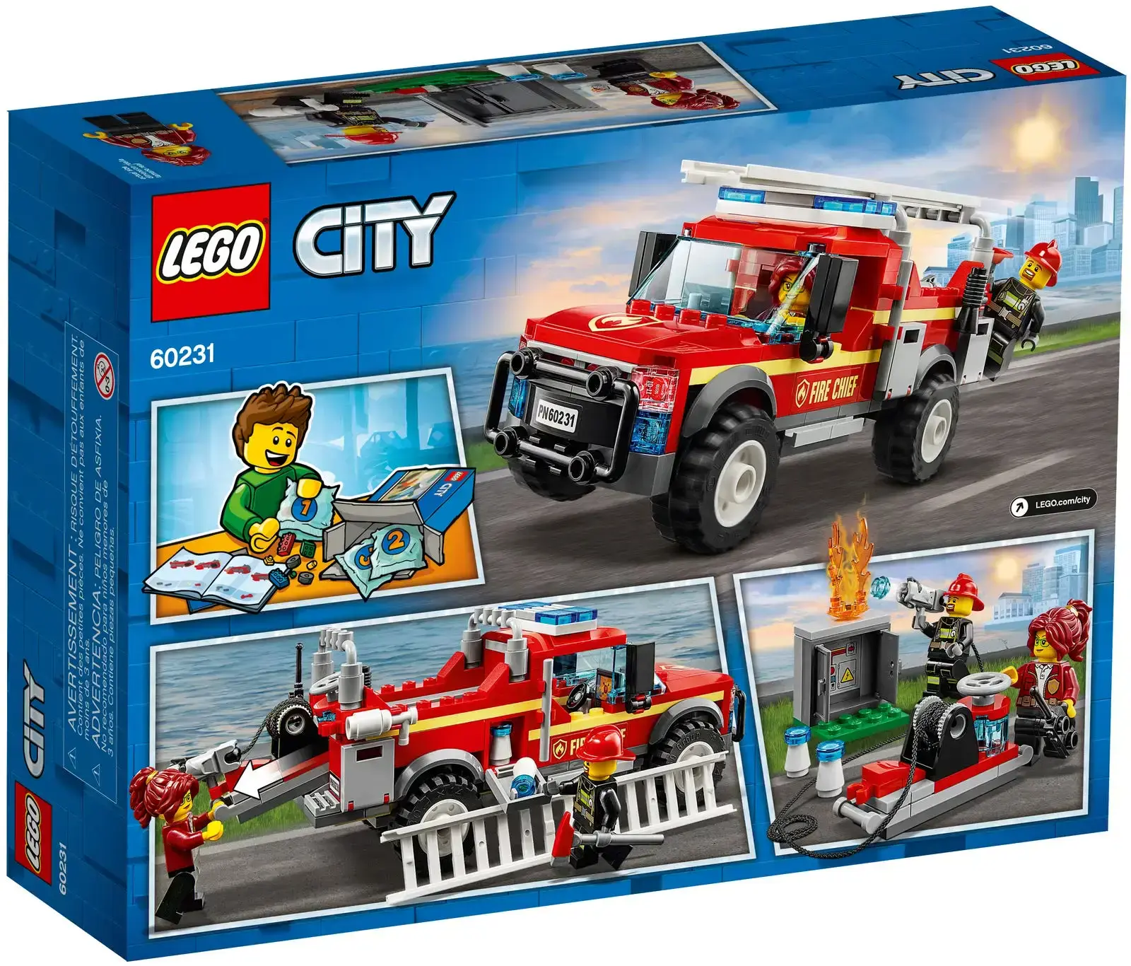 Блочный конструктор LEGO City «Грузовик начальника пожарной охраны» (60231)