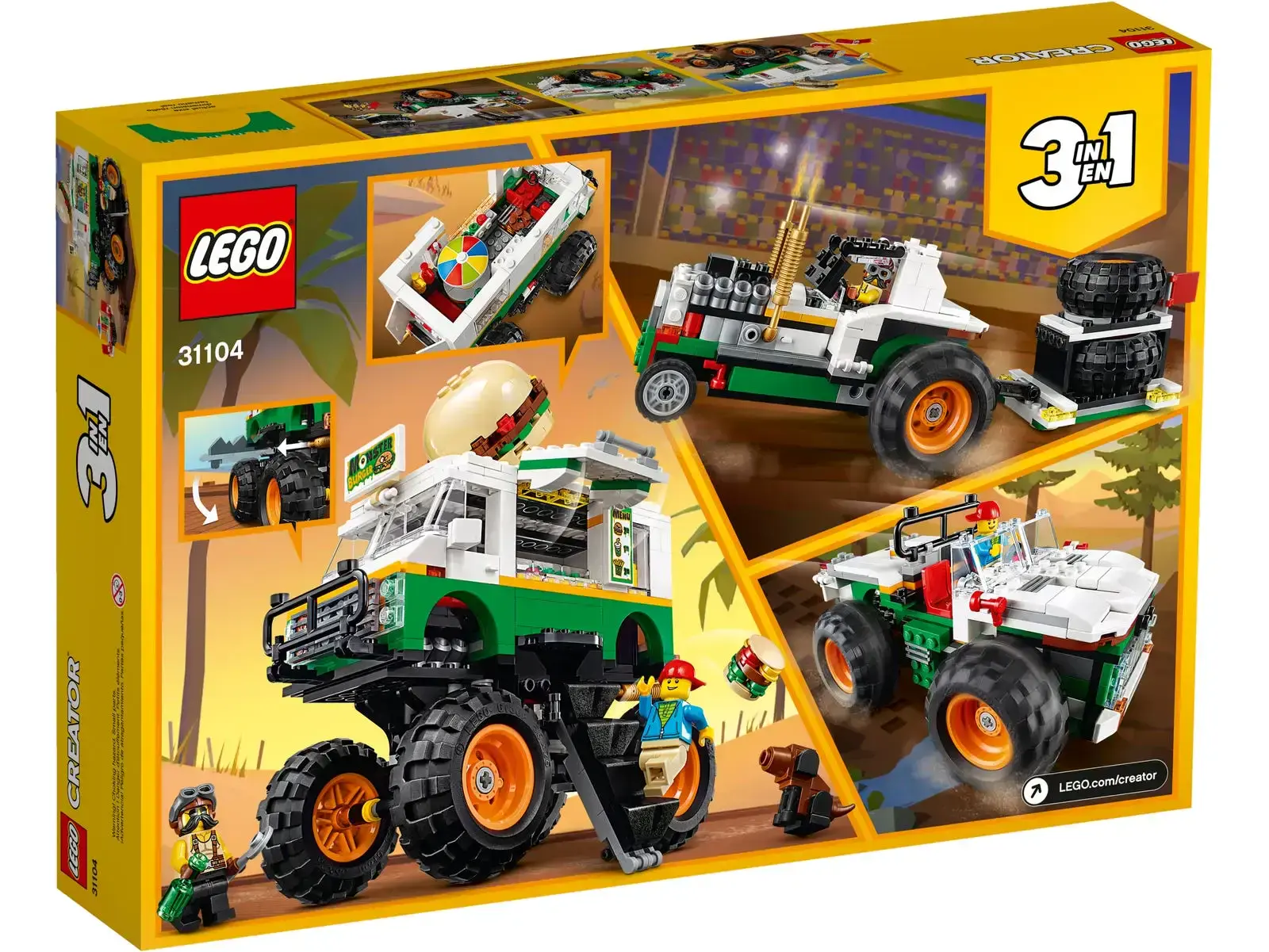 Блочный конструктор LEGO Creator Грузовик «Монстрбургер» (31104)