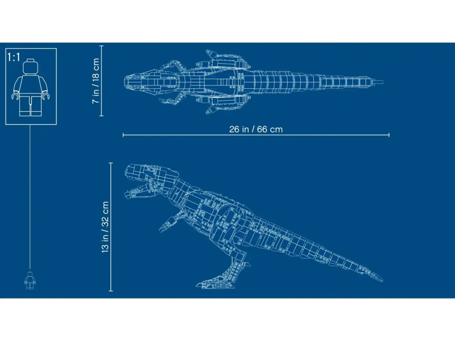 Блоковий конструктор LEGO Лють Ті-Рекса (75936)