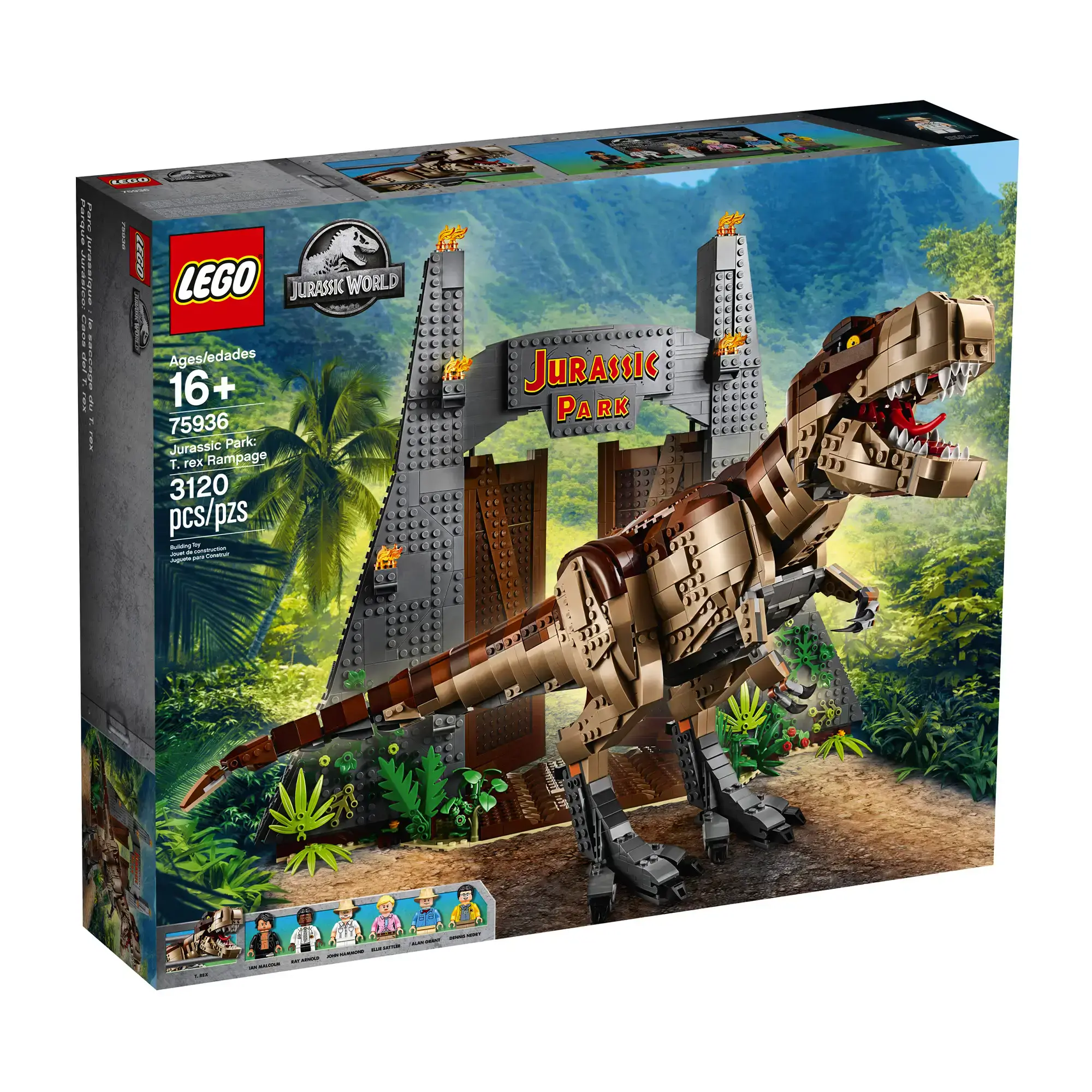 Блочный конструктор LEGO Ярость Ти-Рекса (75936)