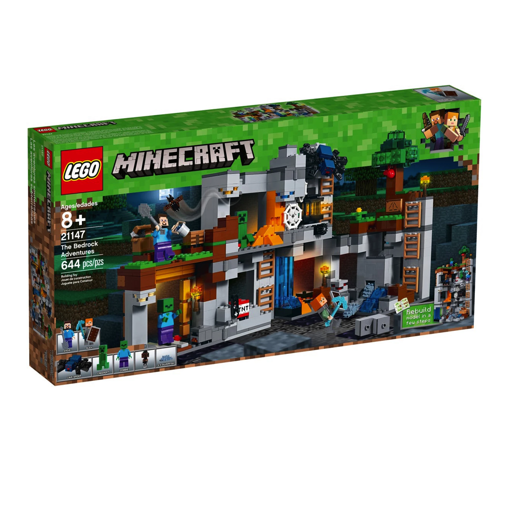Блоковий конструктор LEGO Minecraft Пригоди в шахтах (21147)