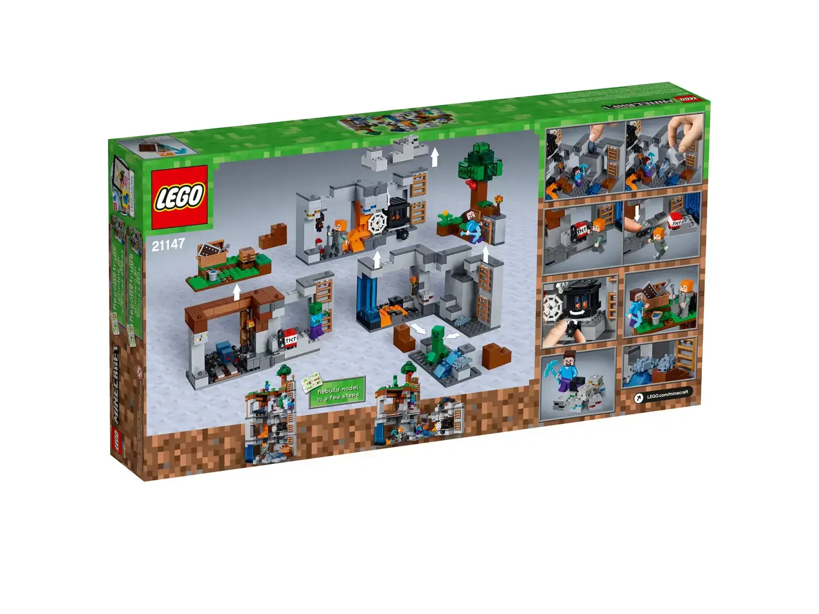 Блоковий конструктор LEGO Minecraft Пригоди в шахтах (21147)