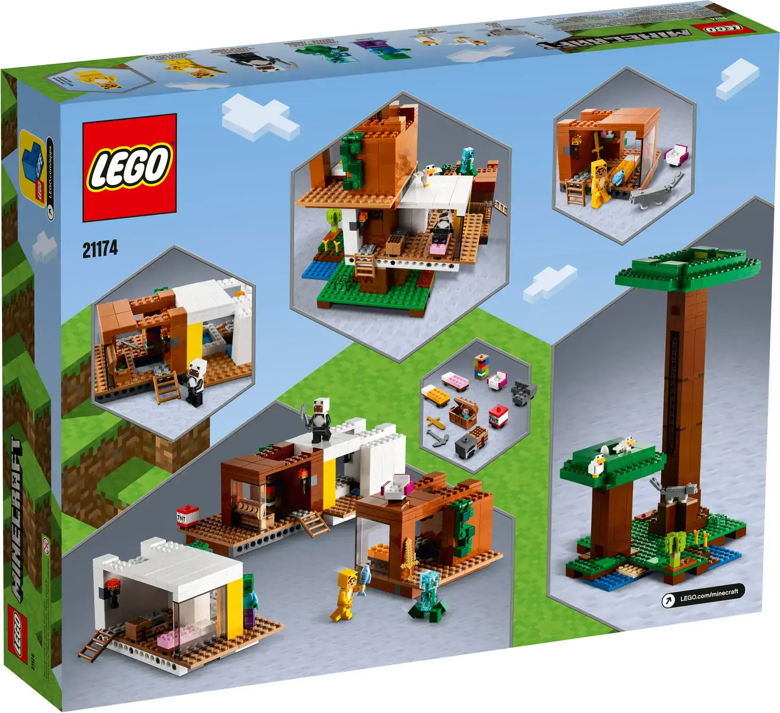 Блочный конструктор LEGO Minecraft Современный домик на дереве (21174)