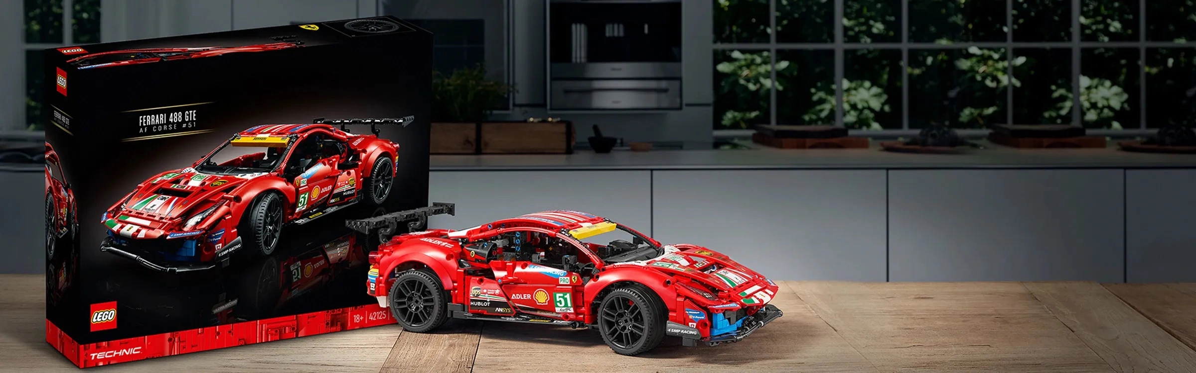 Авто-конструктор LEGO Technic Ferrari 488 GTE AF Corse №51 (42125)