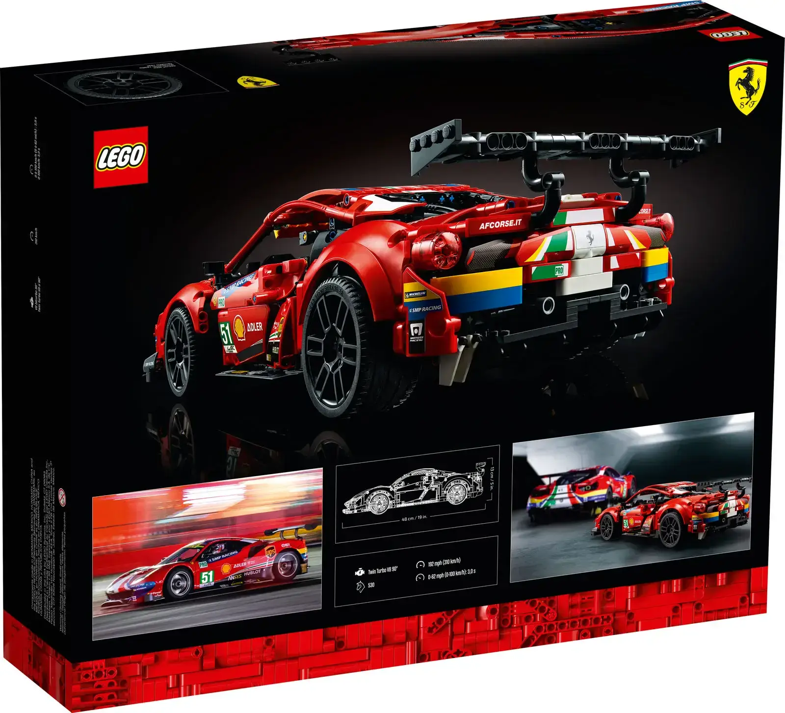 Авто-конструктор LEGO Technic Ferrari 488 GTE AF Corse №51 (42125)