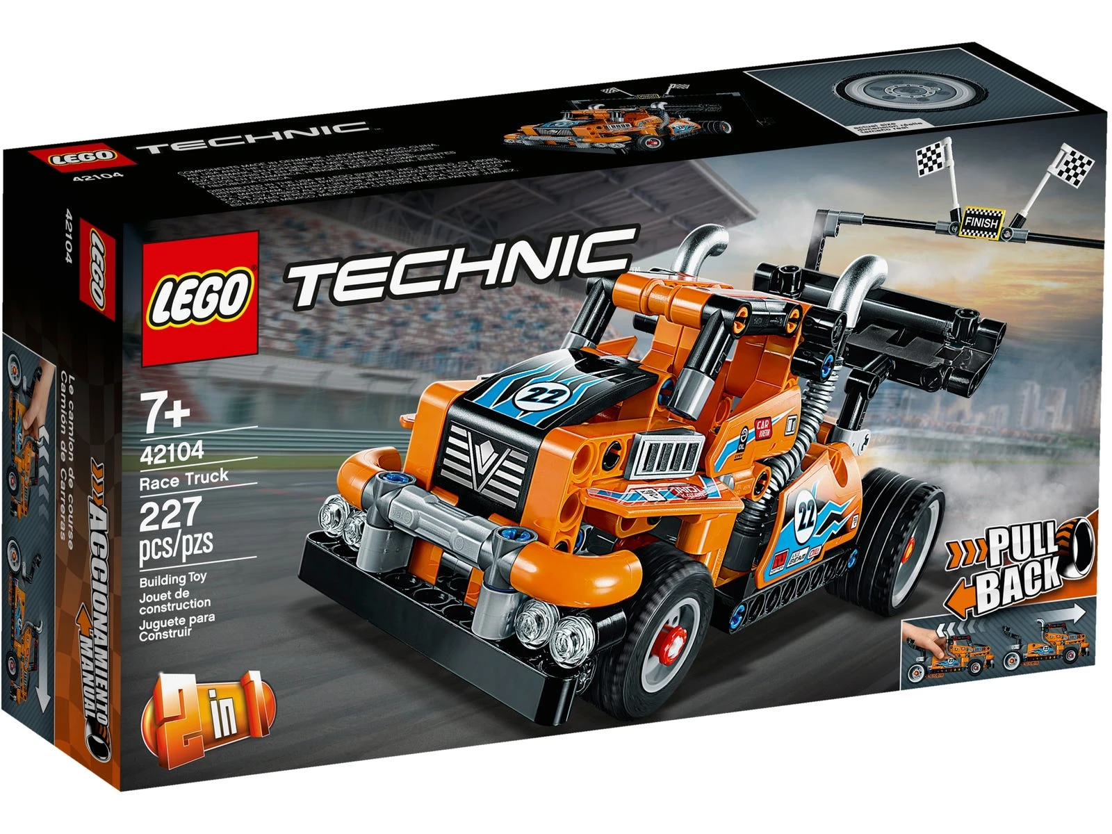 Авто-конструктор LEGO Technic Гоночна вантажівка 2 в 1 (42104)