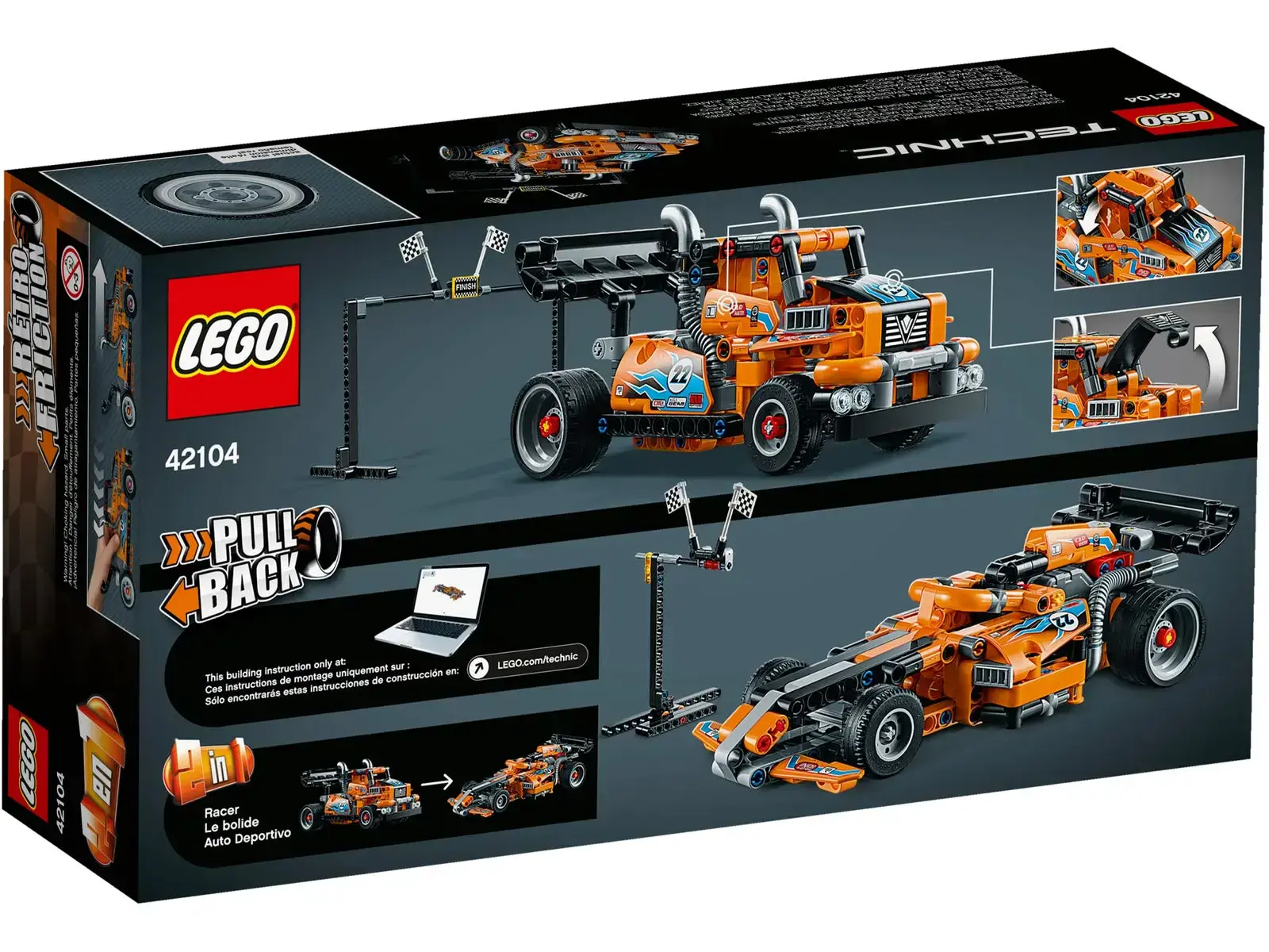 Авто-конструктор LEGO Technic Гоночна вантажівка 2 в 1 (42104)