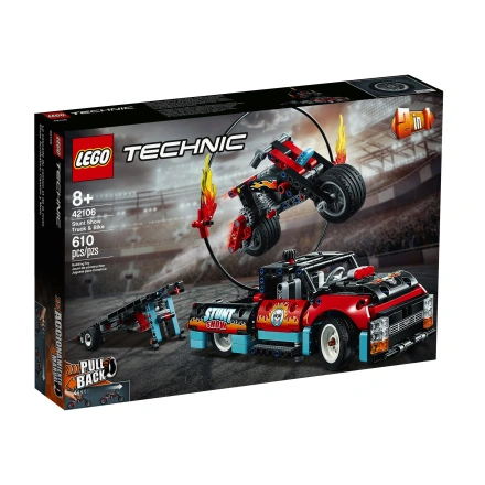 Авто-конструктор LEGO Technic Шоу трюков на грузовиках и мотоциклах 2 в 1 (42106)