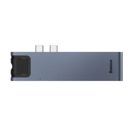 Адаптер Baseus Thunderbolt C+Pro 7 in 1 smart HUB Docking Station Grey (CAHUB-L0G)