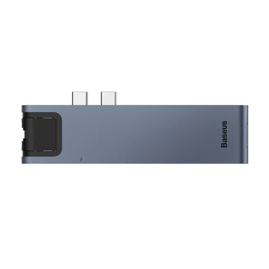 Адаптер Baseus Thunderbolt C + Pro 7 in 1 smart HUB Docking Station Grey (CAHUB-L0G)