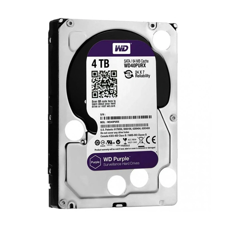 Жесткий диск WD Purple 4 ТБ (WD40PURZ)