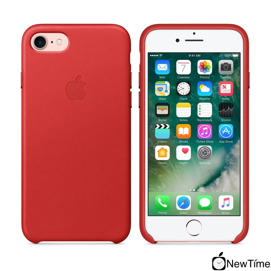 Чехол Apple iPhone 7/8/SE-2 Leather Case - (PRODUCT)RED (MMY62, MQHA2)