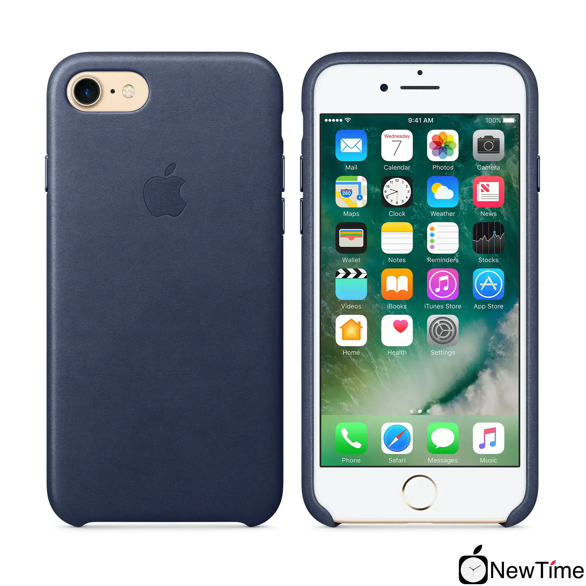 Чохол Apple iPhone 7/8/SE-2 Leather Case - Midnight Blue (MMY32, MQH82)