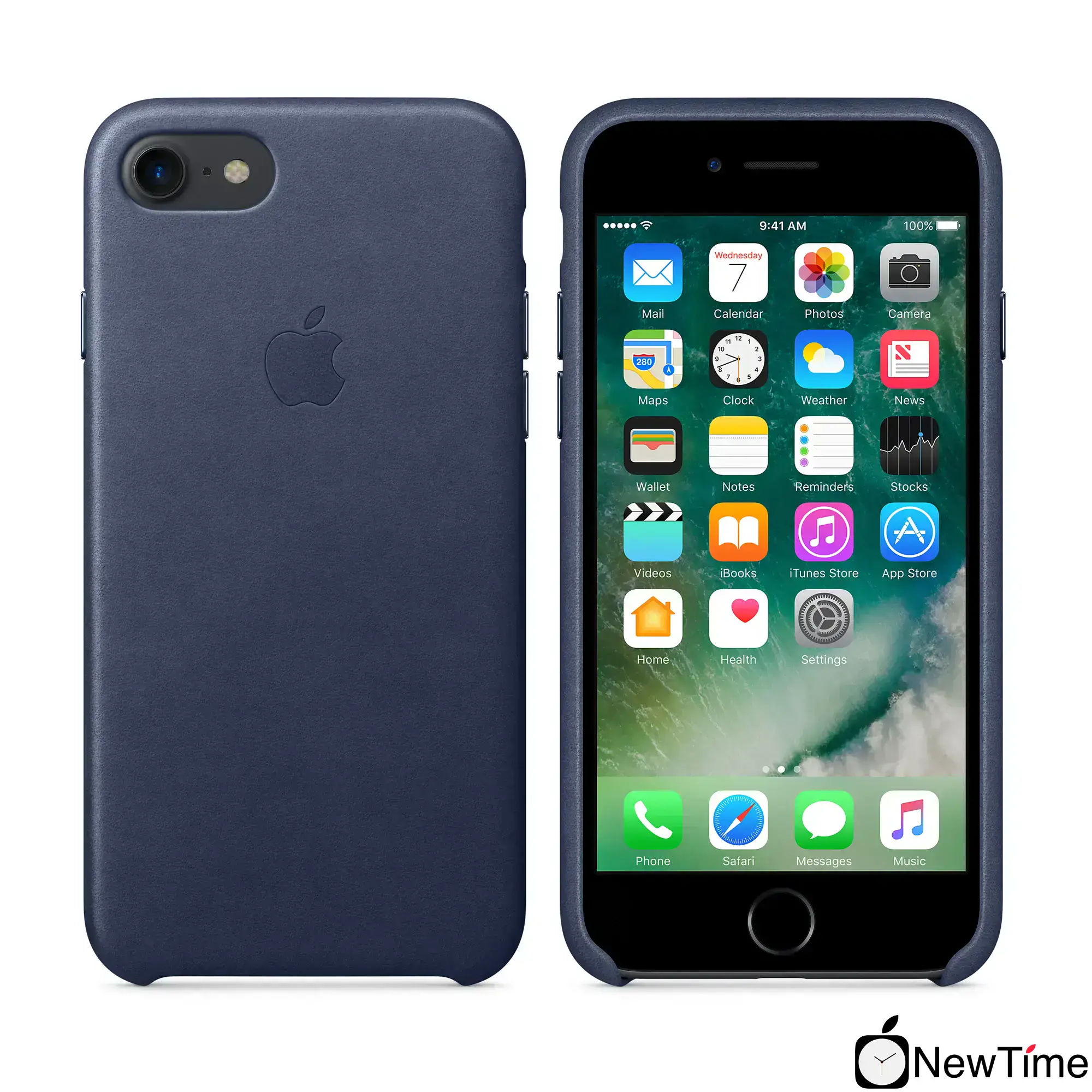 Чохол Apple iPhone 7/8/SE-2 Leather Case - Midnight Blue (MMY32, MQH82)