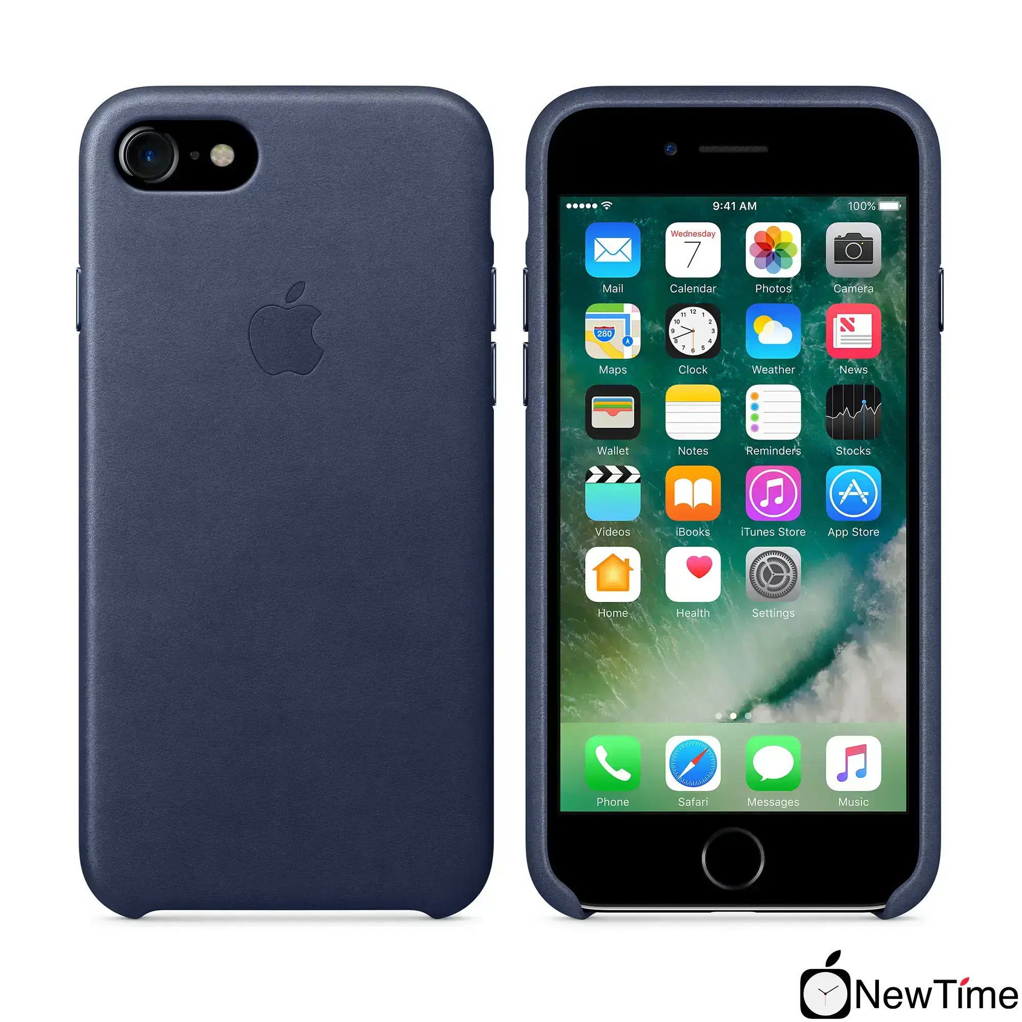 Чохол Apple iPhone 7/8/SE-2 Leather Case - Midnight Blue (MMY32, MQH82)