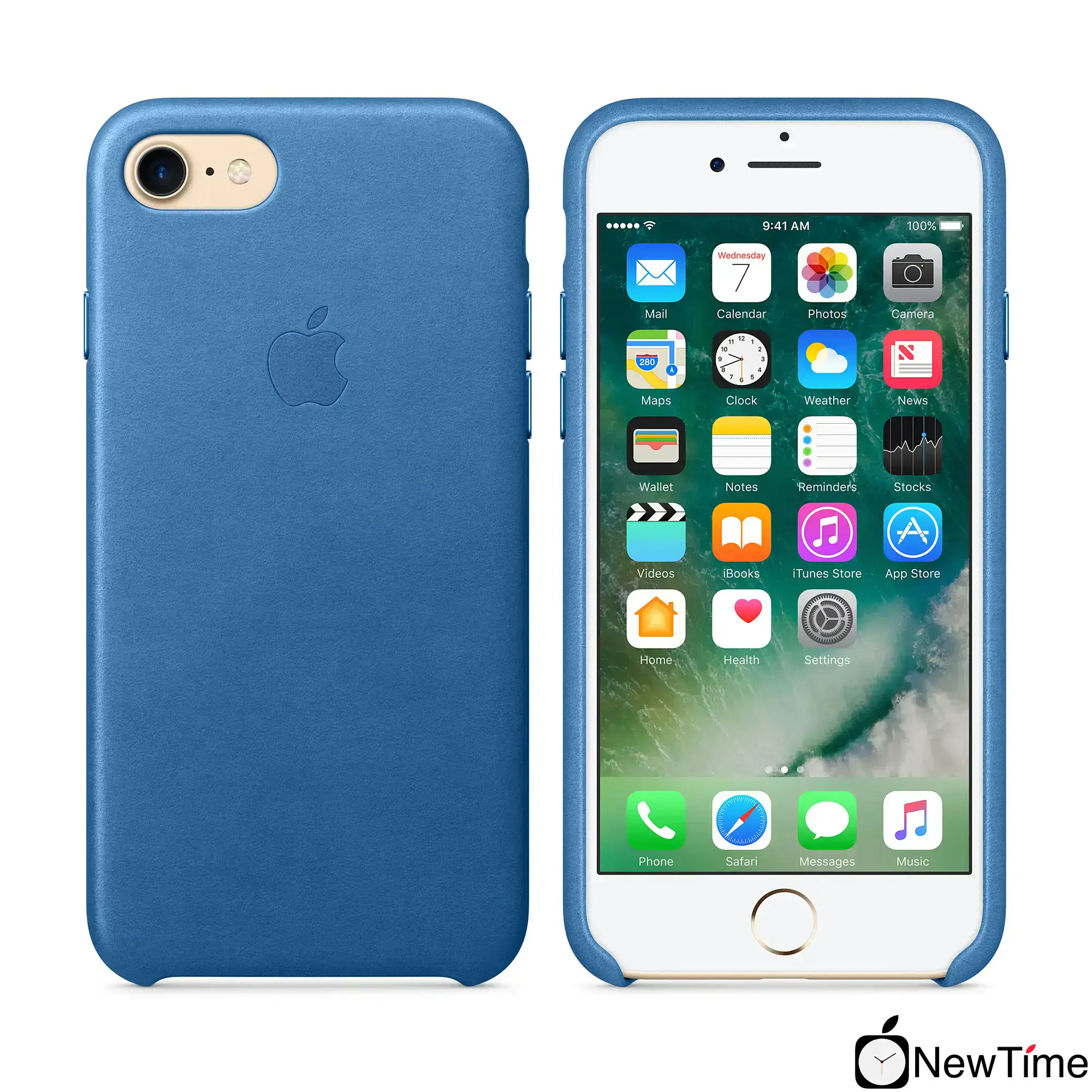 Чохол Apple iPhone 7/8/SE-2 Leather Case - Sea Blue (MMY42)