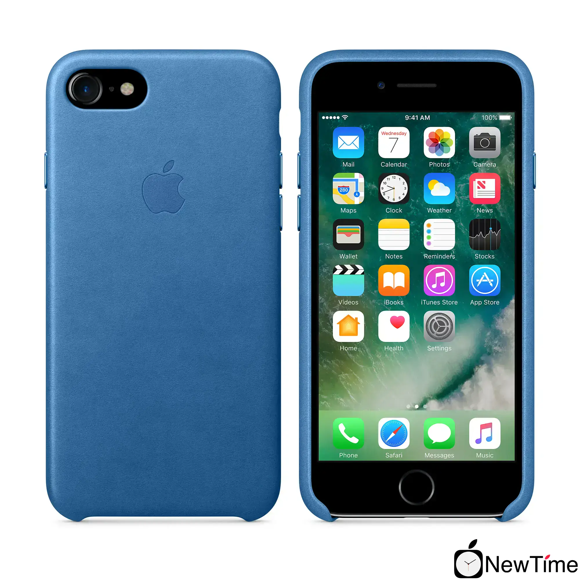 Чохол Apple iPhone 7/8/SE-2 Leather Case - Sea Blue (MMY42)