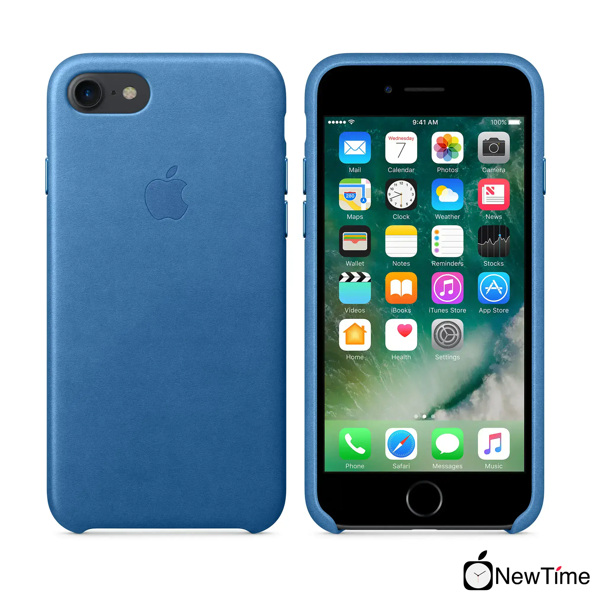 Чохол Apple iPhone 7/8/SE-2 Leather Case - Sea Blue (MMY42)