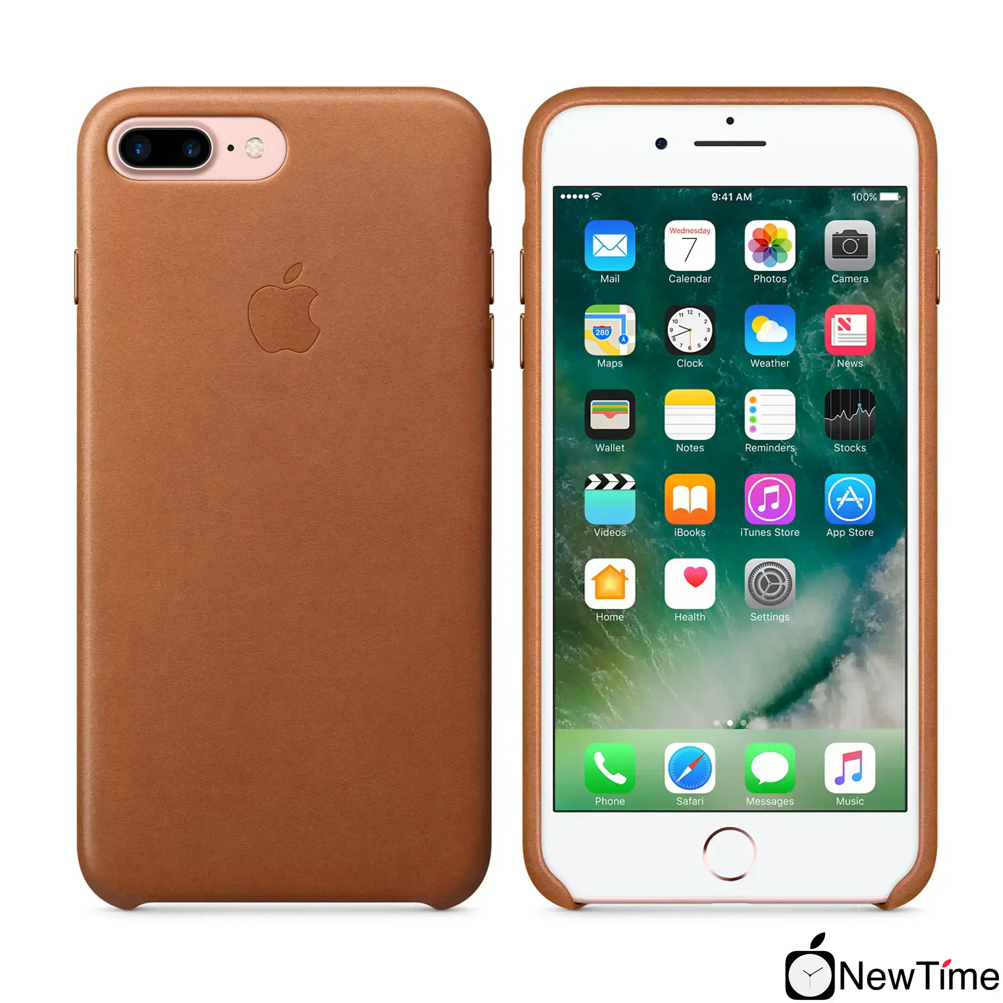 Чохол Apple iPhone 7/8 Plus Leather Case - Saddle Brown (MMYF2, MQHK2)