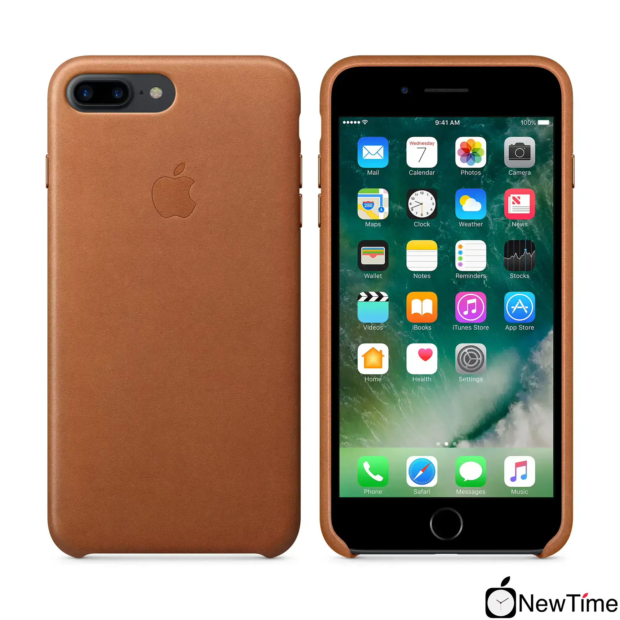 Чохол Apple iPhone 7/8 Plus Leather Case - Saddle Brown (MMYF2, MQHK2)