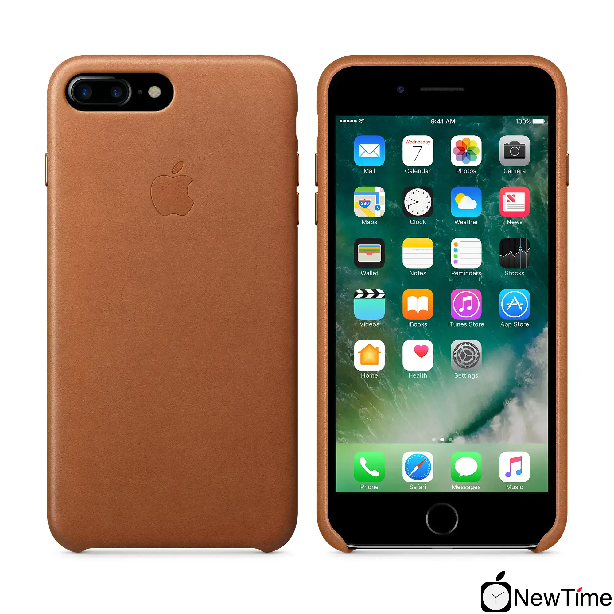 Чохол Apple iPhone 7/8 Plus Leather Case - Saddle Brown (MMYF2, MQHK2)