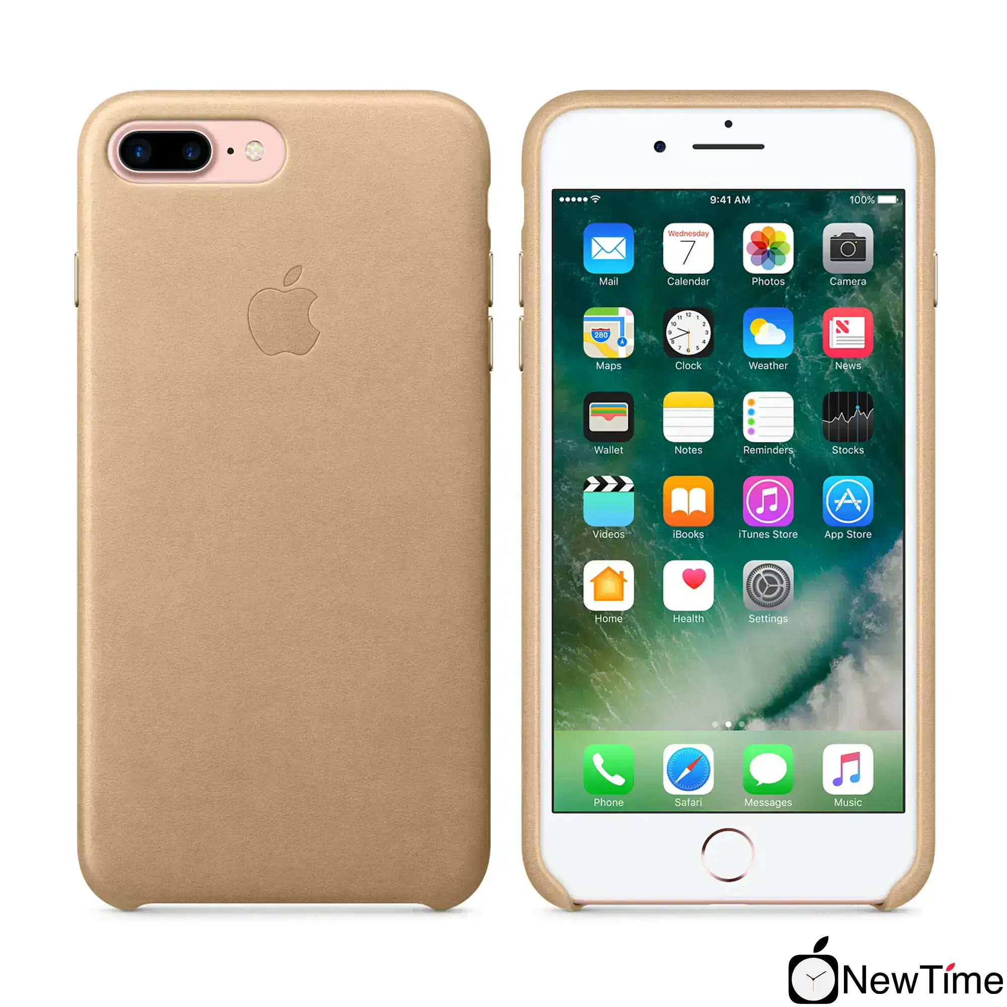 Чохол Apple iPhone 7/8 Plus Leather Case - Tan (MMYL2)