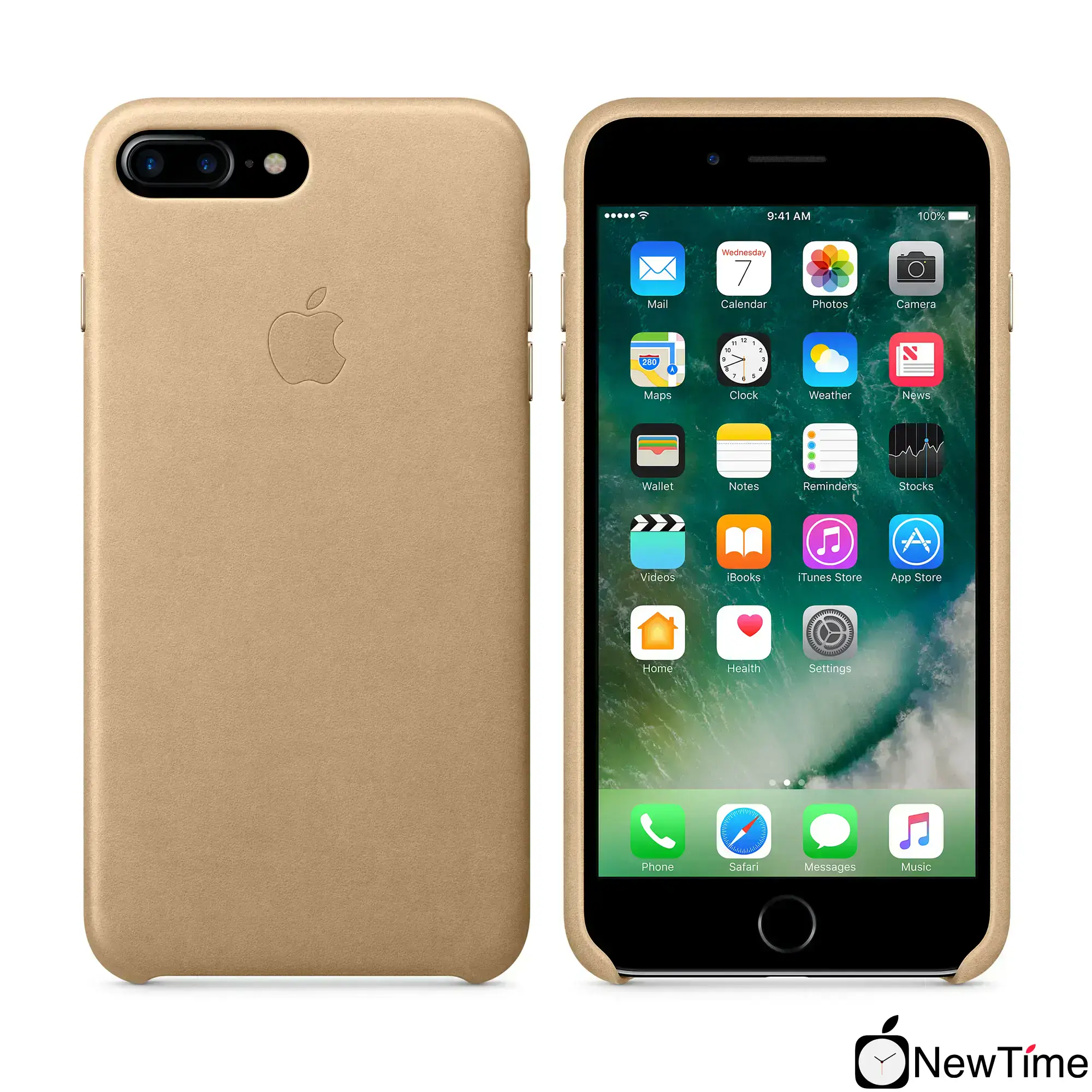 Чохол Apple iPhone 7/8 Plus Leather Case - Tan (MMYL2)