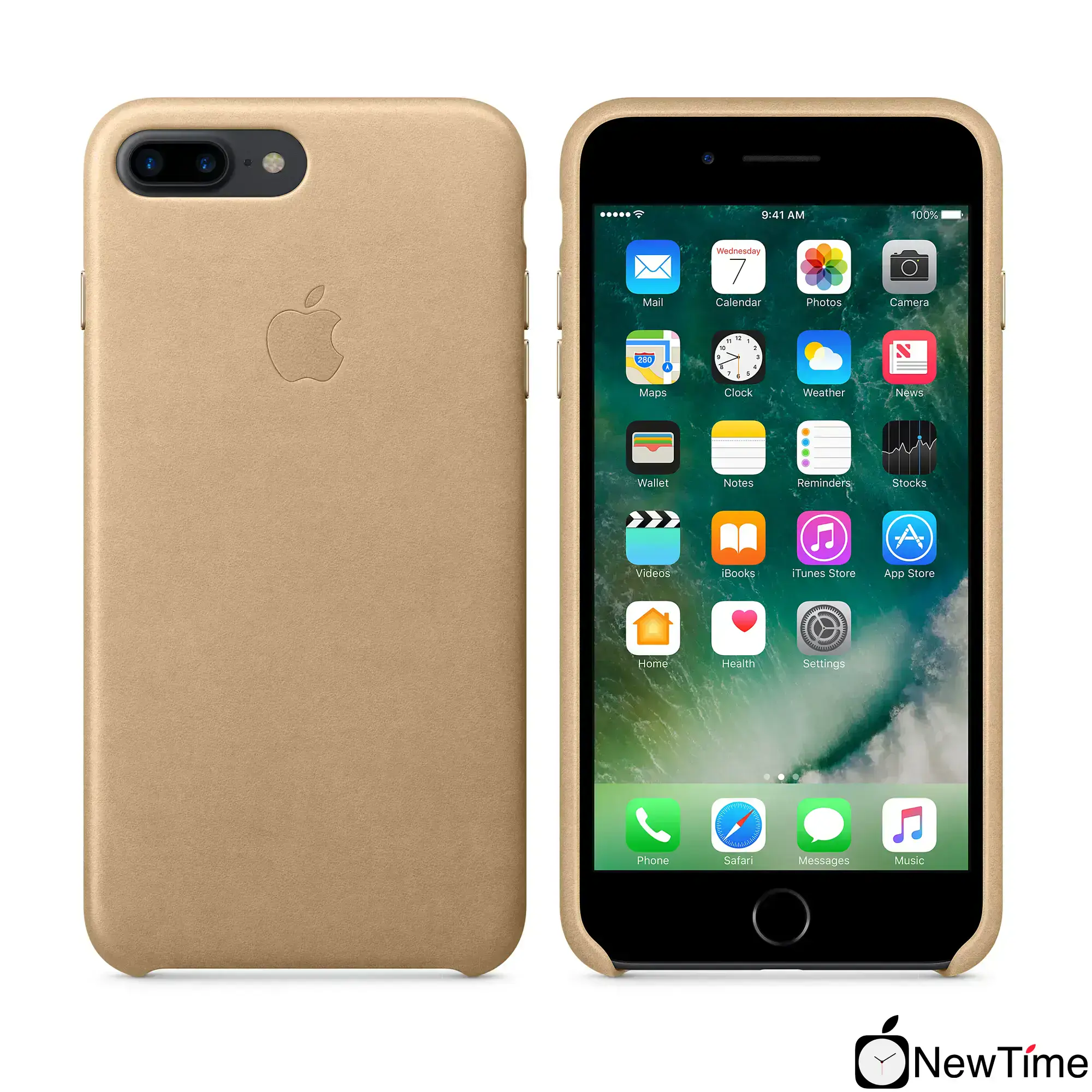 Чохол Apple iPhone 7/8 Plus Leather Case - Tan (MMYL2)