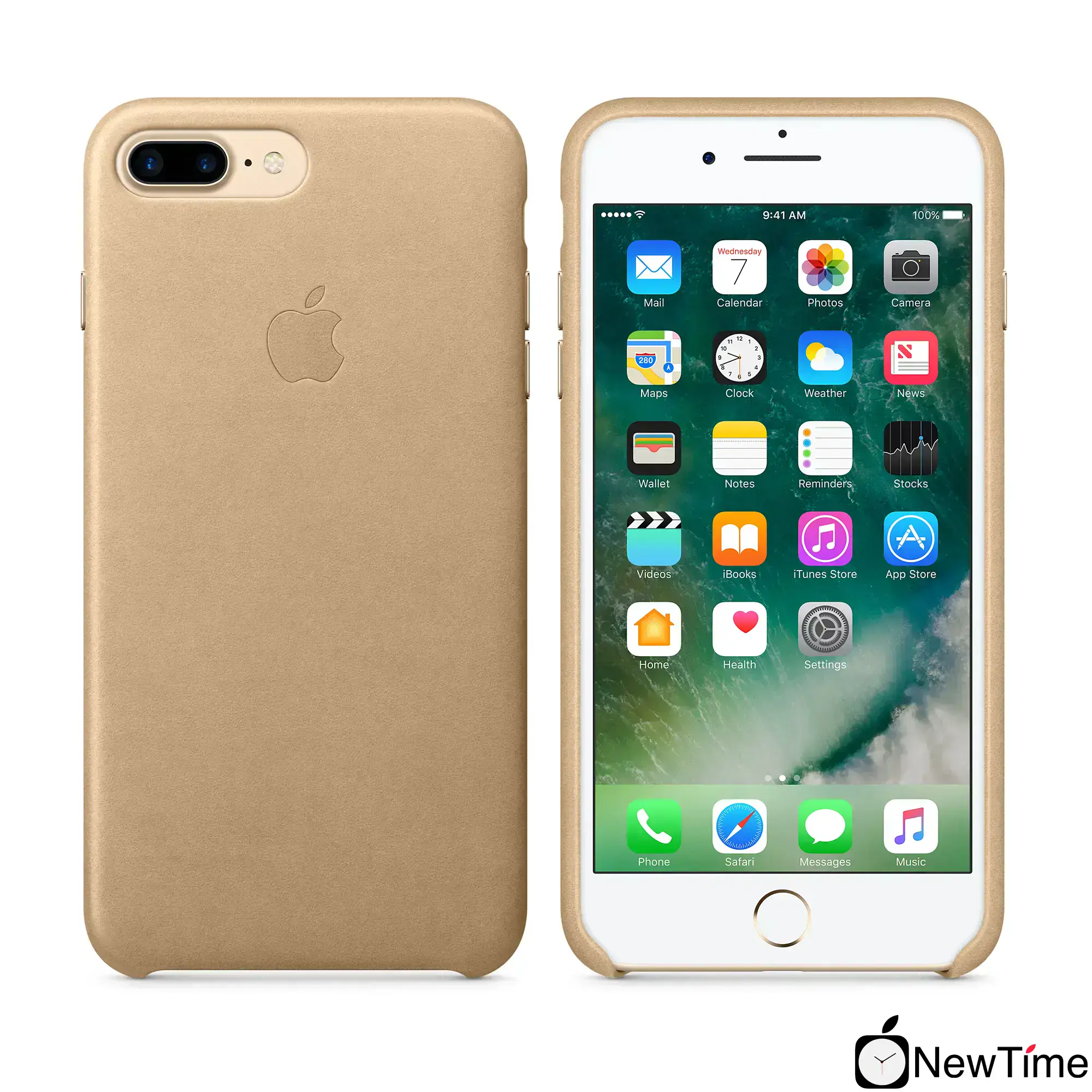 Чохол Apple iPhone 7/8 Plus Leather Case - Tan (MMYL2)