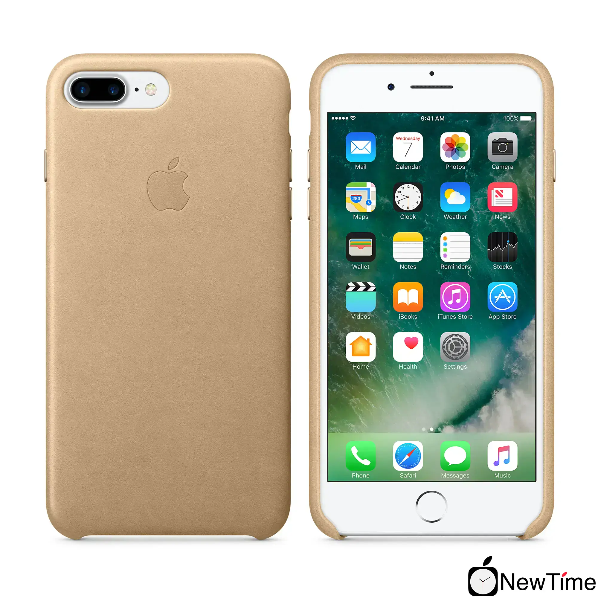 Чохол Apple iPhone 7/8 Plus Leather Case - Tan (MMYL2)