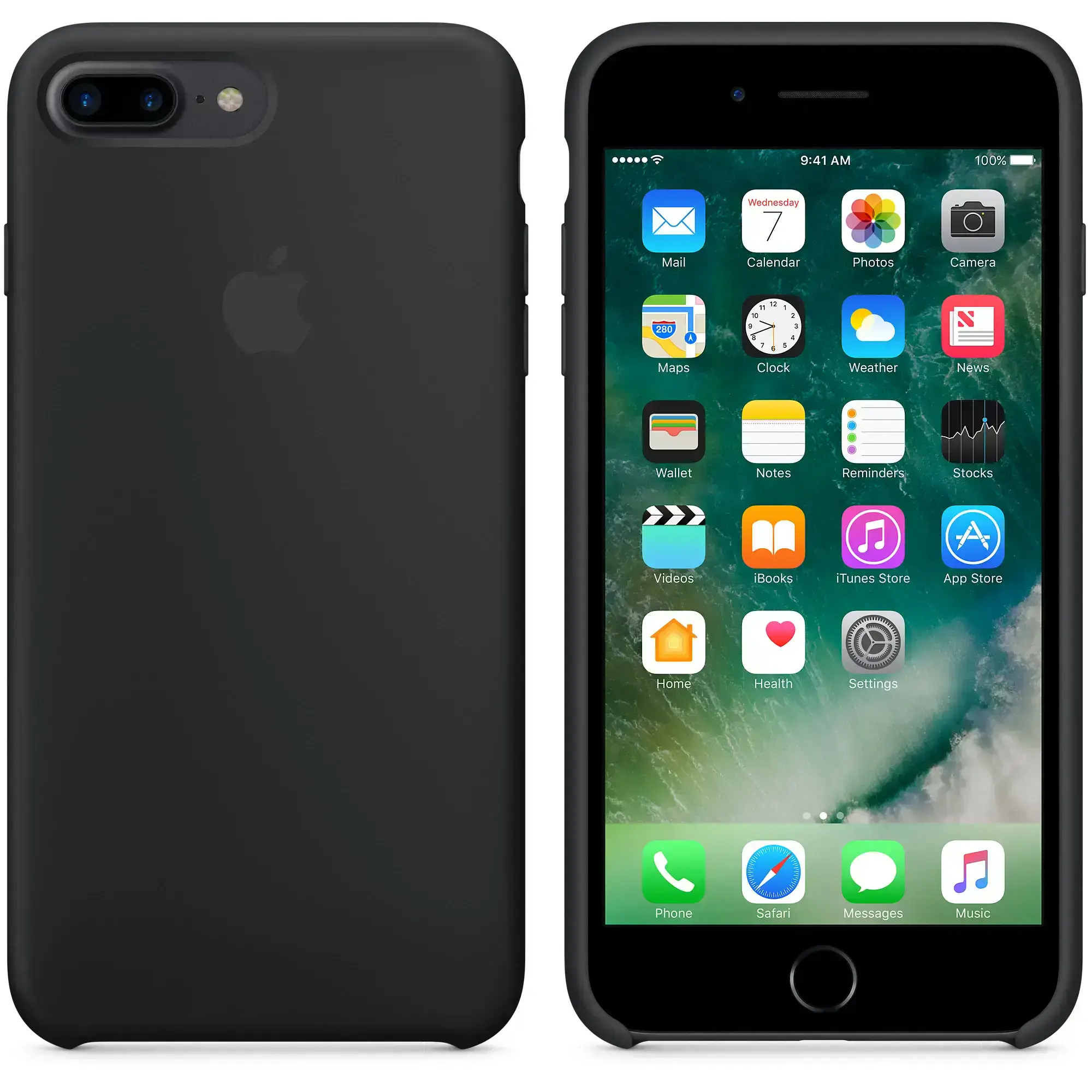 Чохол Apple iPhone 7/8 Plus Silicone Case - Black (MMQR2, MQGW2)