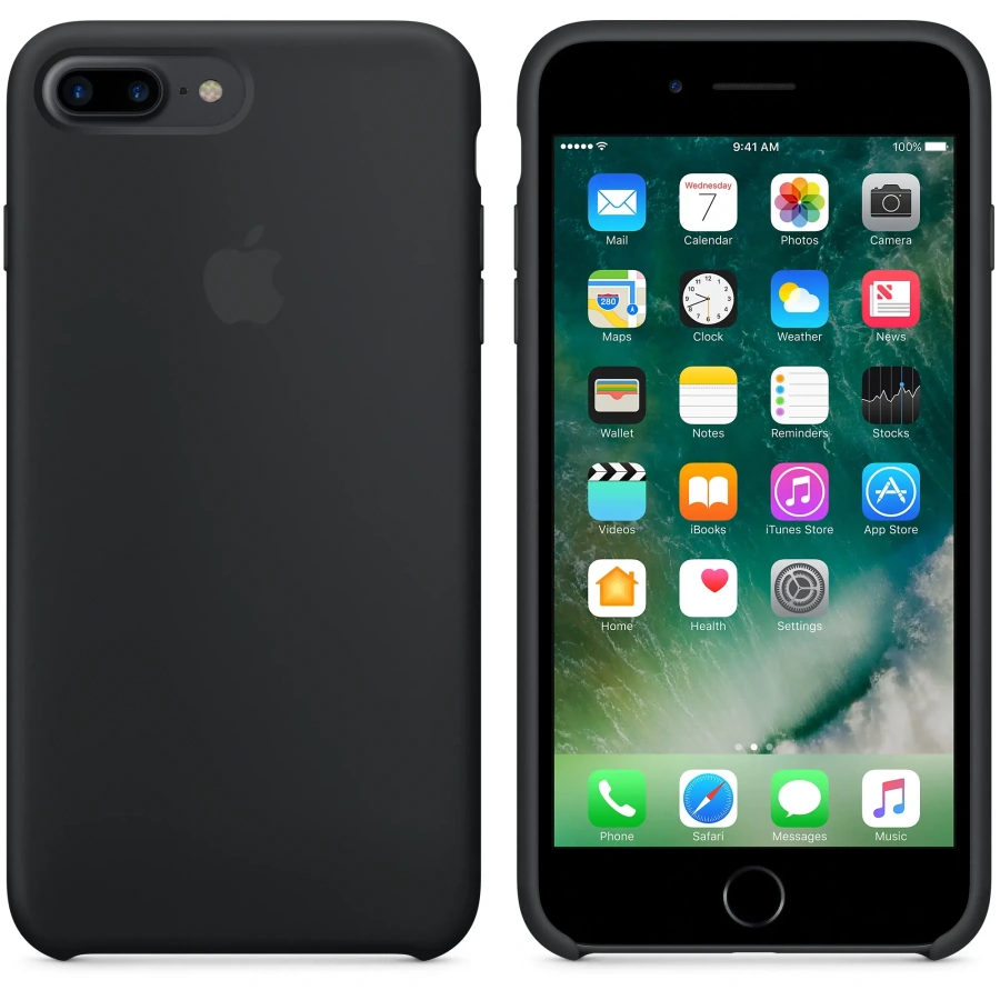 Чехол Apple iPhone 7/8 Plus Silicone Case - Black (MMQR2, MQGW2)