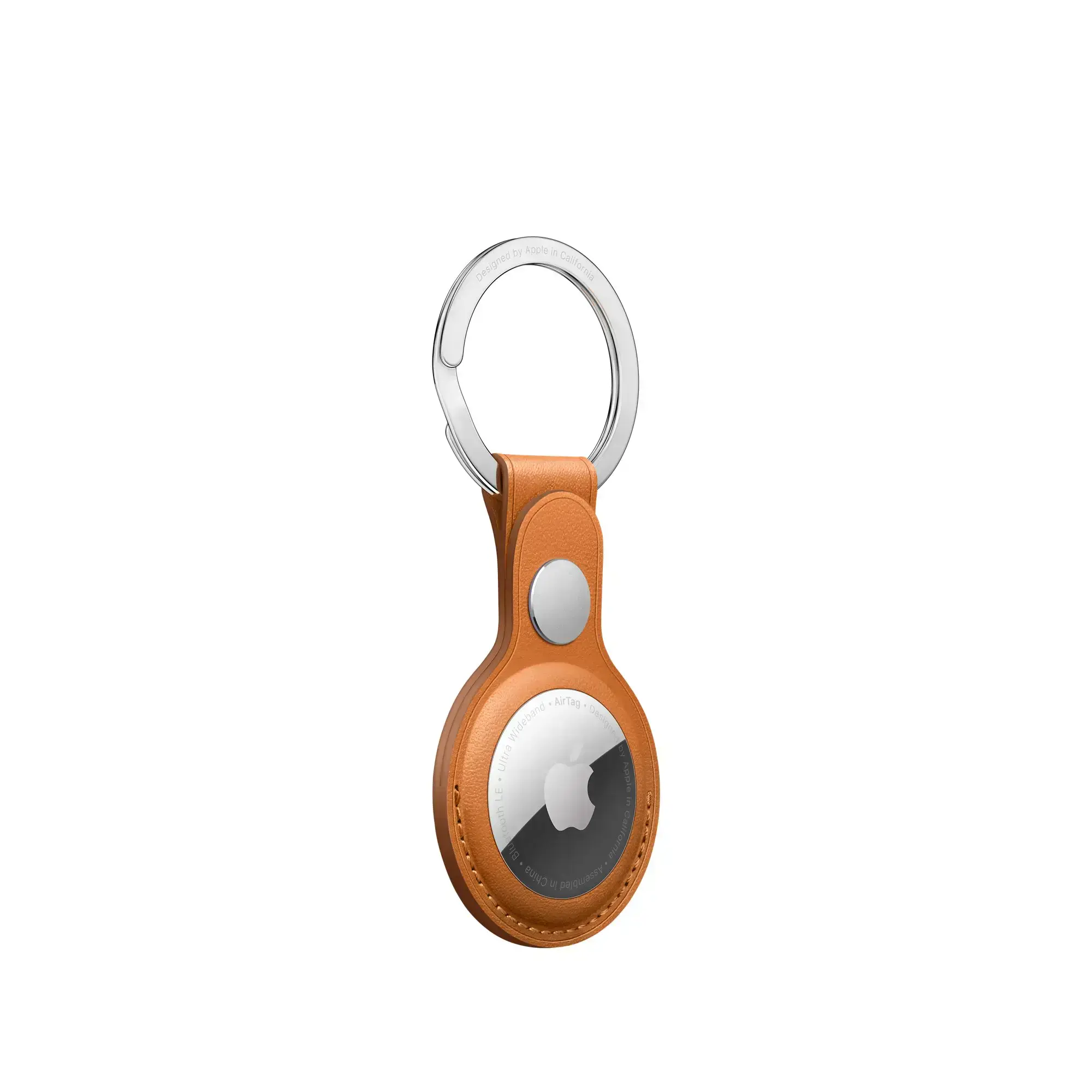Apple AirTag Leather Key Ring Golden Brown (MMFA3)