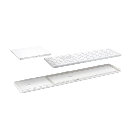 Twelve South MagicBridge Extended for Apple Magic Trackpad 2 + Magic Keyboard with Numeric Keypad - White