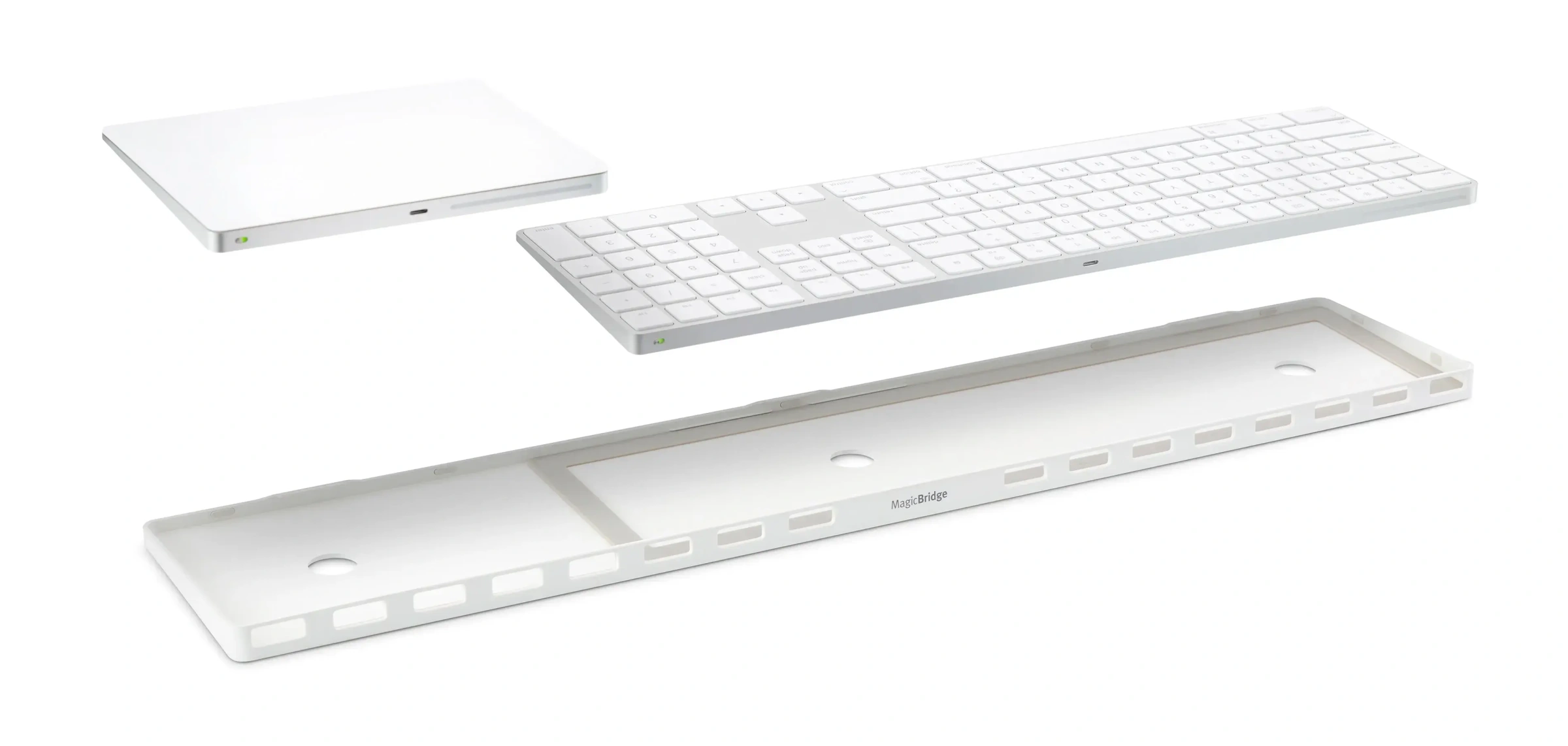 Twelve South MagicBridge Extended for Apple Magic Trackpad 2 + Magic Keyboard with Numeric Keypad - Black