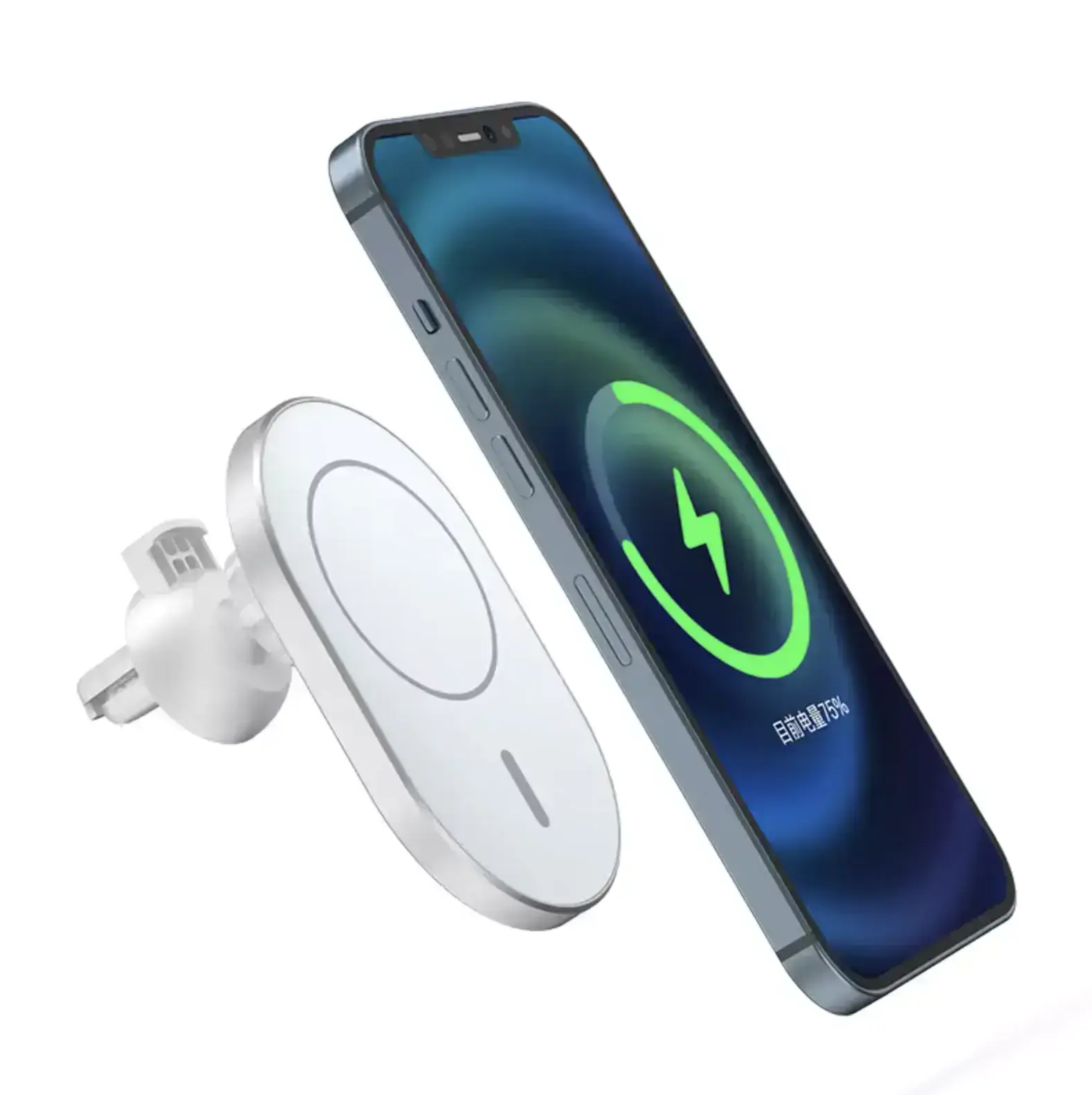 Автомобільний тримач з бездротовою зарядкою для смартфона Wiwu Liberator Magnetic Wireless Charger 15W - (CH306)
