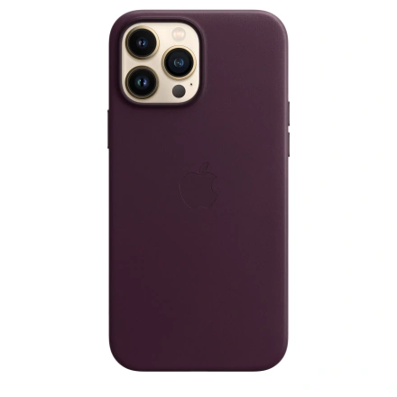 Чохол Apple iPhone 13 Pro Max Leather Case with MagSafe - Dark Cherry (MM1M3) Lux Copy
