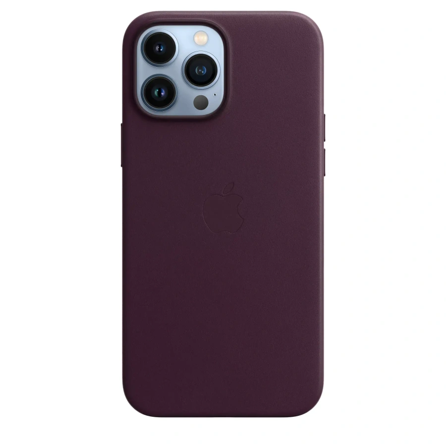 Чохол Apple iPhone 13 Pro Max Leather Case with MagSafe - Dark Cherry (MM1M3)