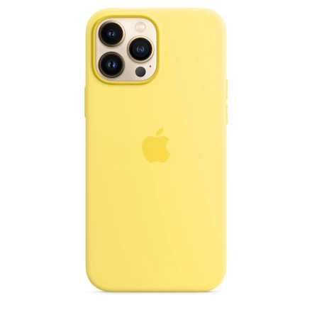 Чохол Apple iPhone 13 Pro Max Silicone Case with MagSafe - Lemon Zest (MN6A3) Lux Copy