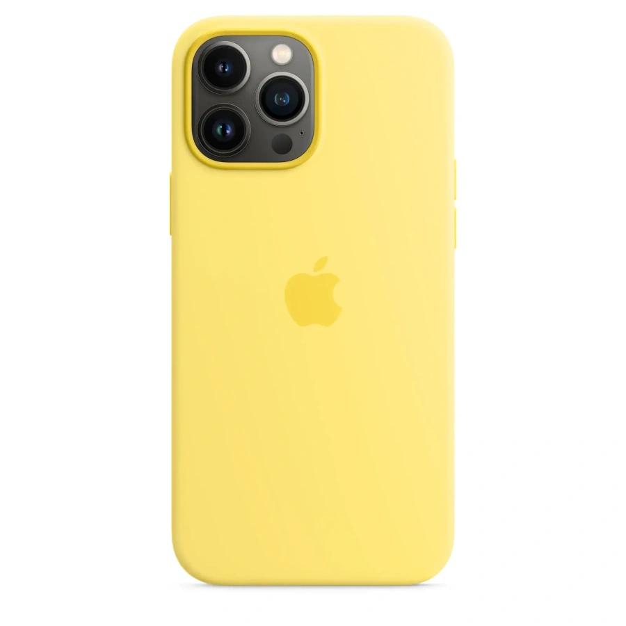 Чохол Apple iPhone 13 Pro Max Silicone Case with MagSafe - Lemon Zest (MN6A3) Lux Copy