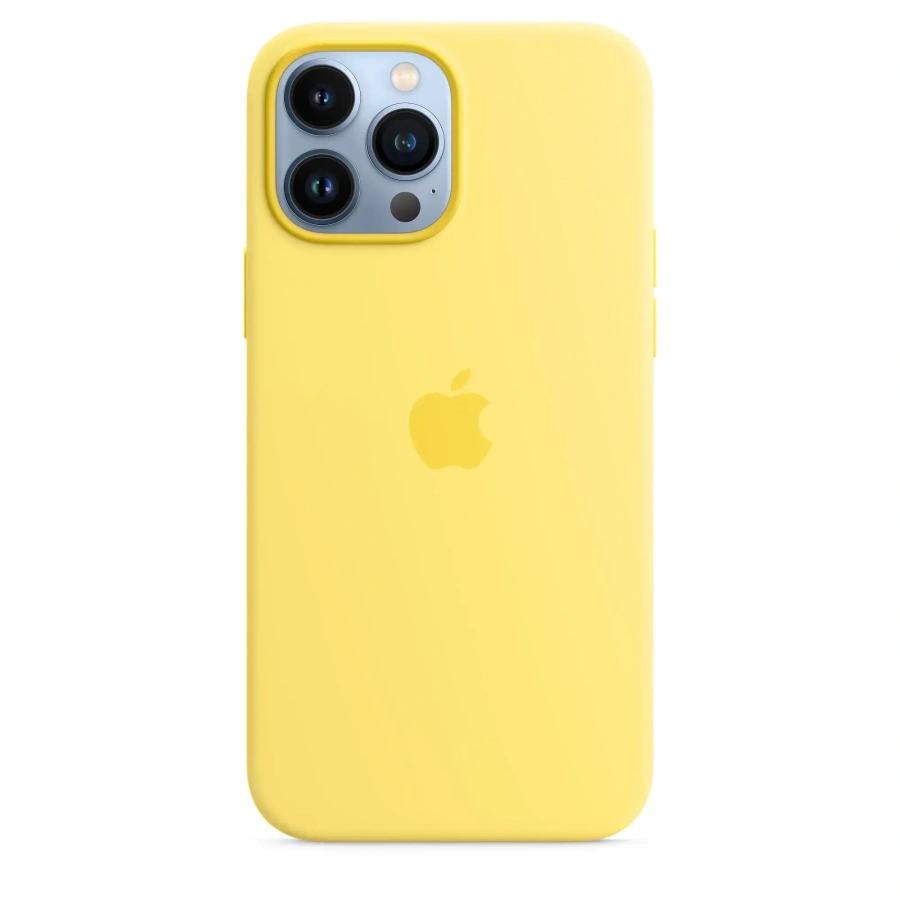 Чохол Apple iPhone 13 Pro Max Silicone Case with MagSafe - Lemon Zest (MN6A3) Lux Copy