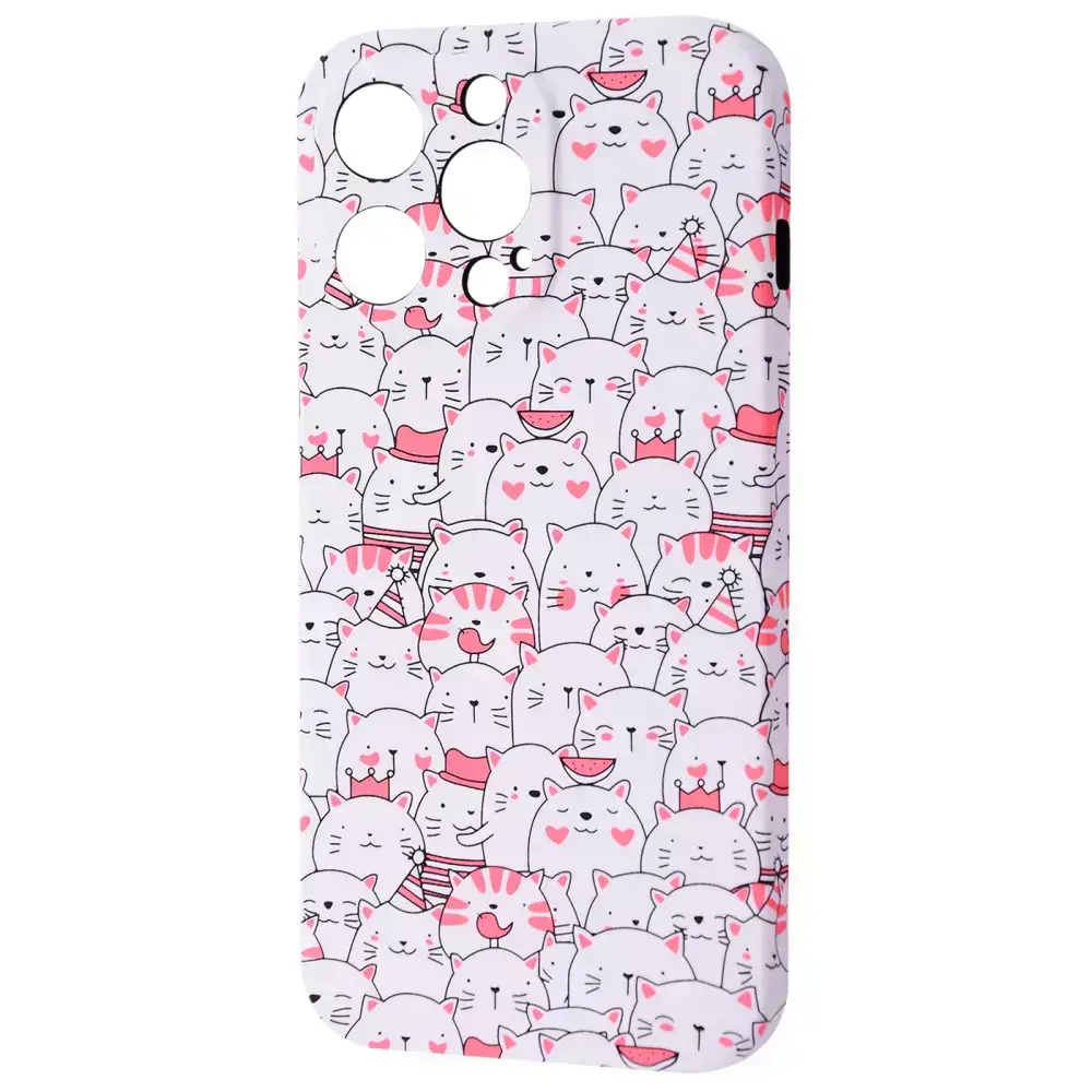 Чохол WAVE NEON X LUXO Cute Series iPhone 13 Pro - White cats