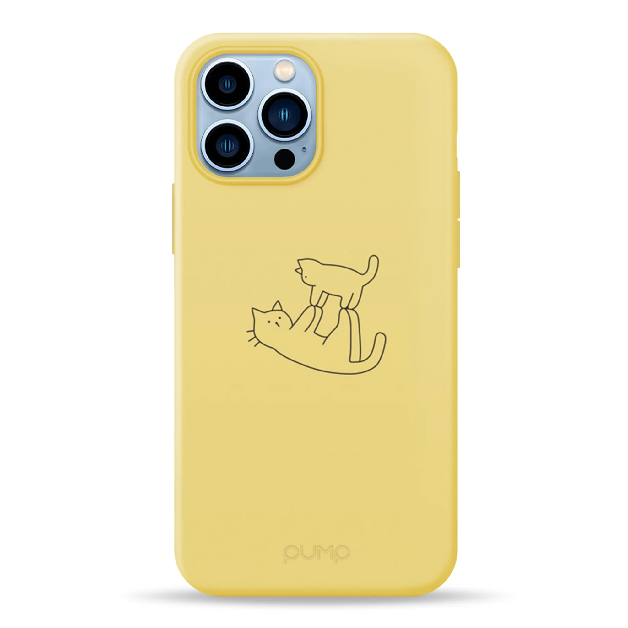 Чехол Pump Silicone Minimalistic Case for iPhone 13 Pro Max - Cat on Cat (PMSLMN13PROMAX-1/306)