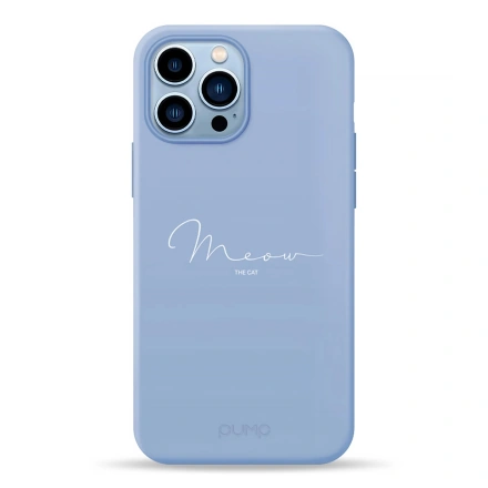 Чехол Pump Silicone Minimalistic Case for iPhone 13 Pro Max - Meow Blue (PMSLMN13PROMAX-1/249)