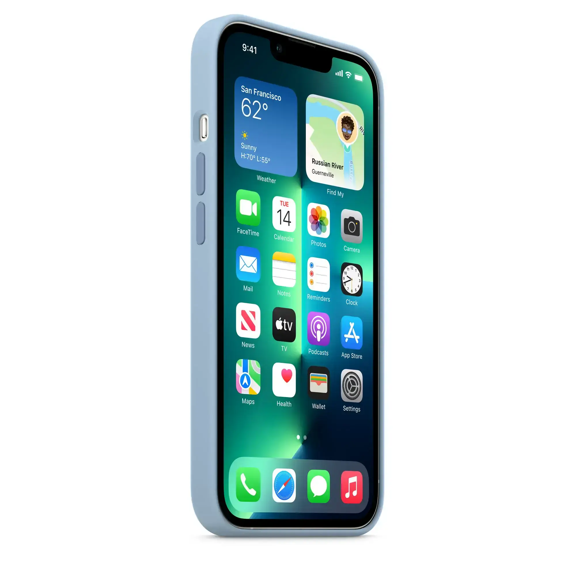 Чохол Apple iPhone 13 Pro Silicone Case with MagSafe - Blue Fog (MN653)