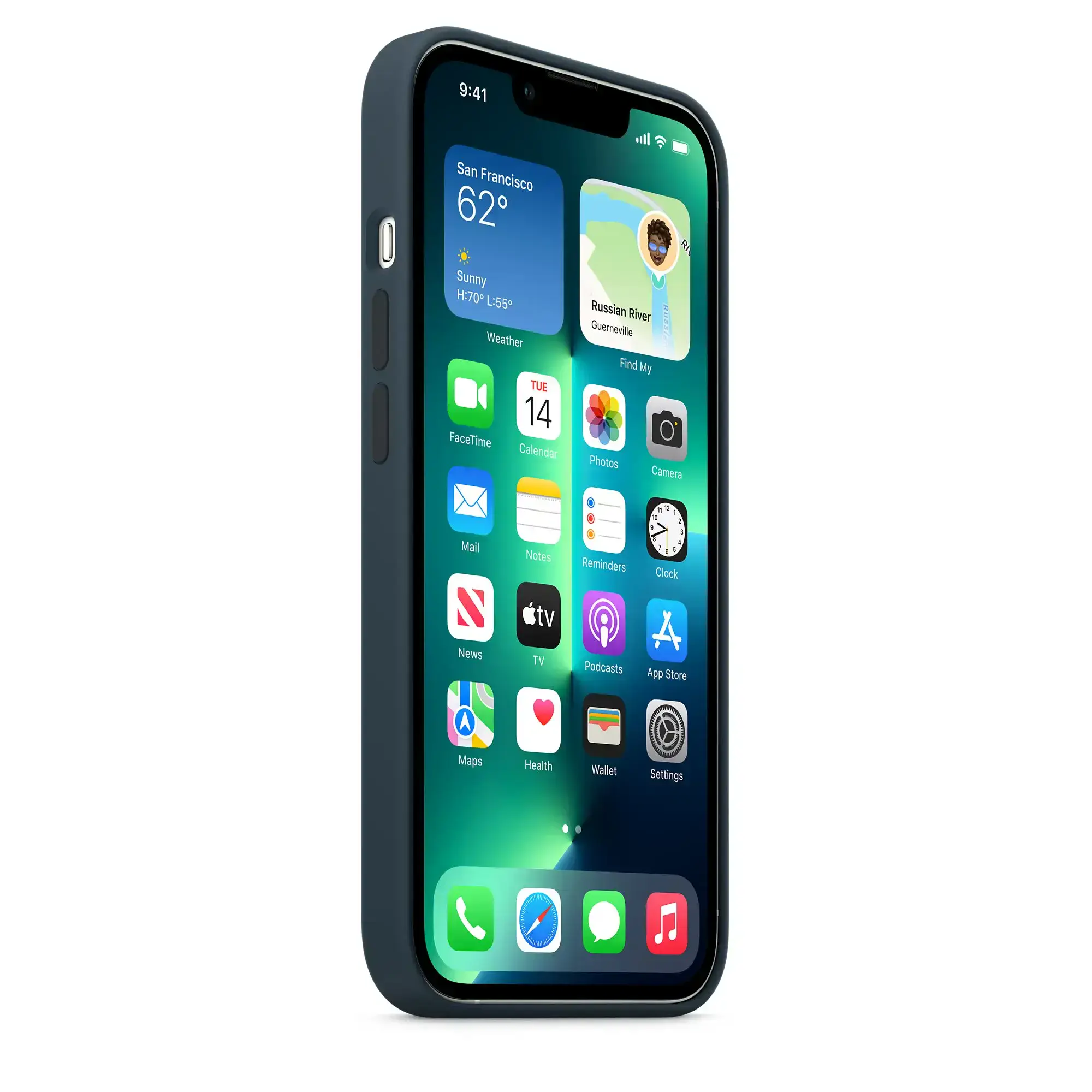 Чехол Apple iPhone 13 Pro Silicone Case with MagSafe - Abyss Blue (MM2J3)